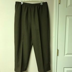 Brown pinstriped pants, Alfred dinner 18P